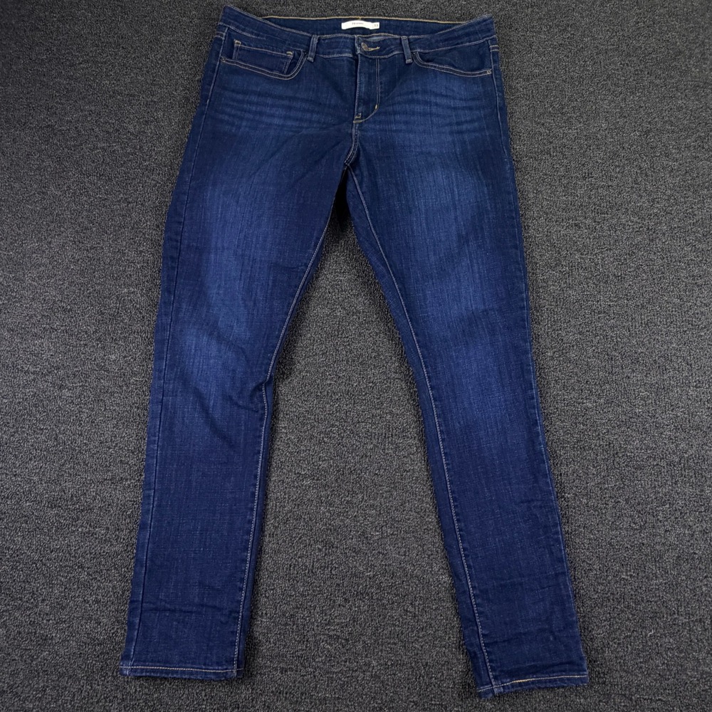 Levi's Jeans Womens 33 (Fits 36x29) 711 Skinny Blue Dark Wash EUC